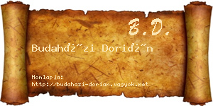 Budaházi Dorián névjegykártya